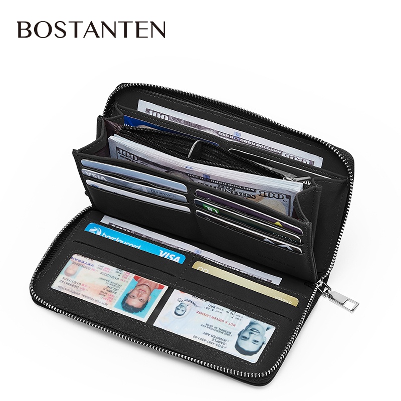 Bostanten Dompet Wanita Dompet Panjang Dompet Multi-kartu Dompet Ritsleting Wallet