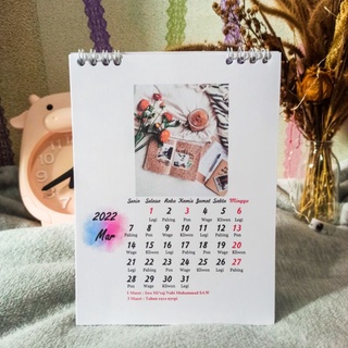 Kalender Meja/duduk 2022 dan 2023 ada Pasaran Jawa/tanggal jawa ukuran A5 , bisa custom foto sendiri