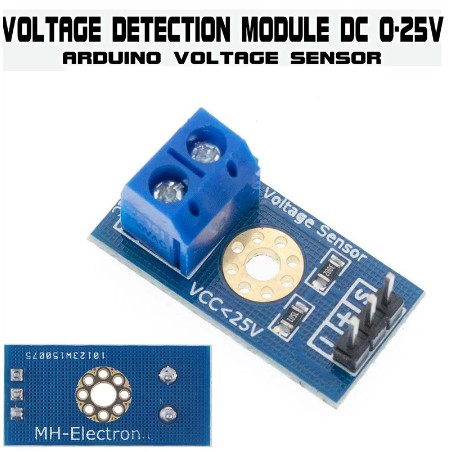 Sensor Tegangan Voltage Module DC 0-25v DC Pendeteksi Volt ARDUINO RASPBERRY PI