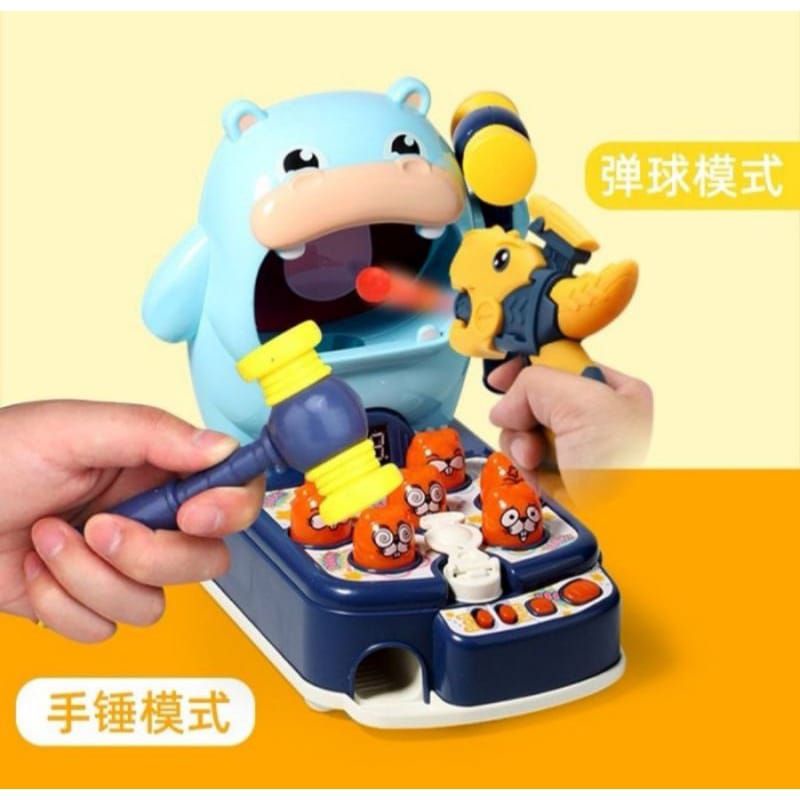 Mainan anak HIPPO Beats HAMSTER 4 IN 1 Mole Pukul Tupai Whack A Mole