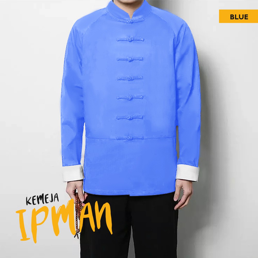 HipNop HEM IPMAN PRIA KEMEJA IMLEK COWO COWOK BAHAN KATUN STRETCH CASUAL WARNA MAROON PUTIH HITAM