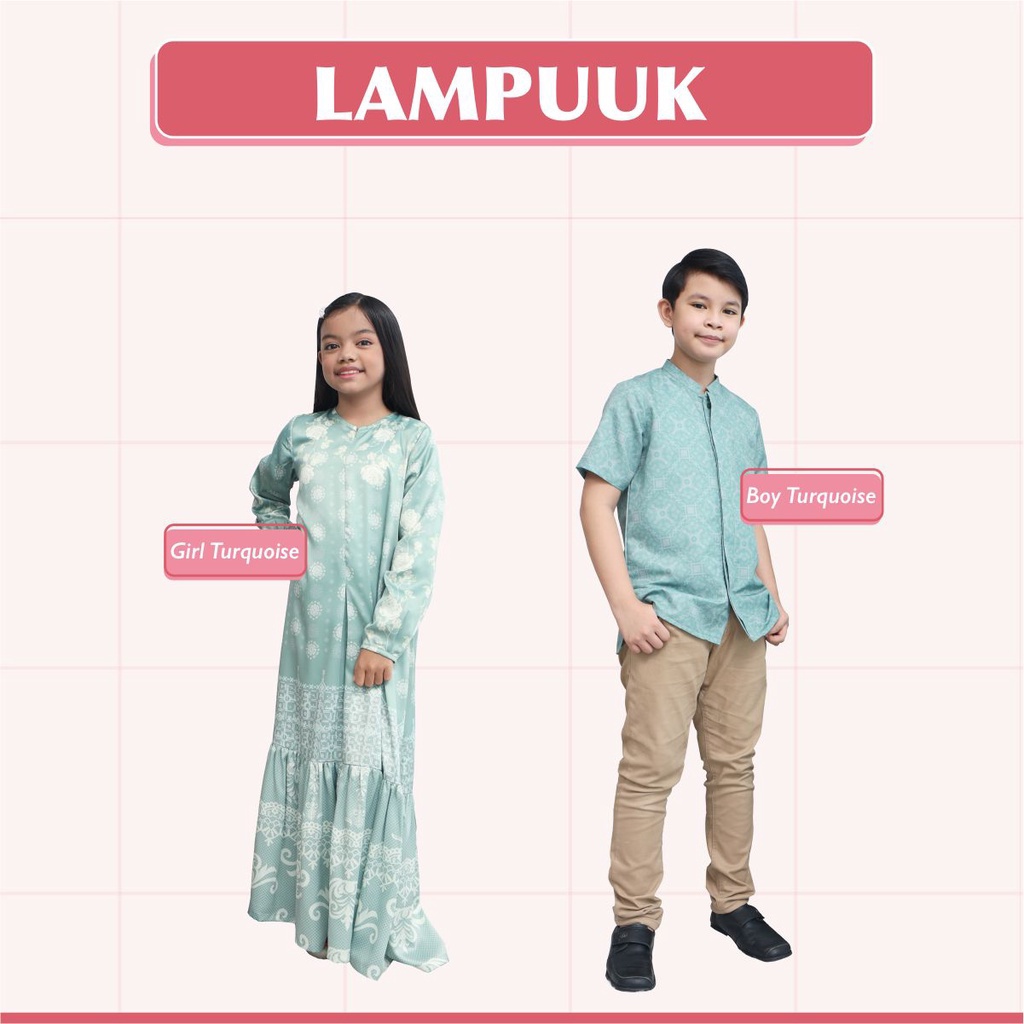 LAMPUUK TURQUOISE GIRL &amp; BOY FAMILY SET HAGIA INDONESIA