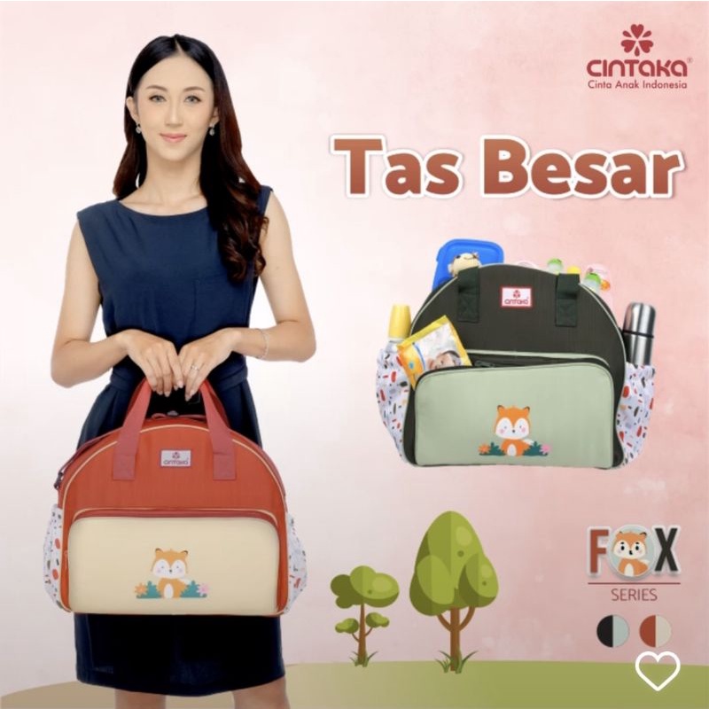 Cintaka Tas Bayi Besar Saku Print Fox Series - CBT 2851