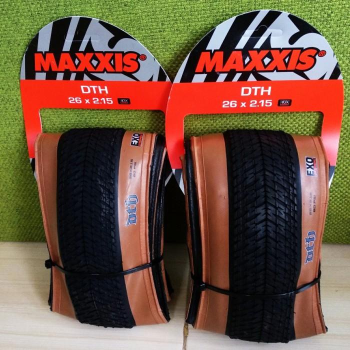 Ban Sepeda 26 X 2 15 Maxxis Dth Skin Wall/Tan Wall Mtb Gravel Bonkers