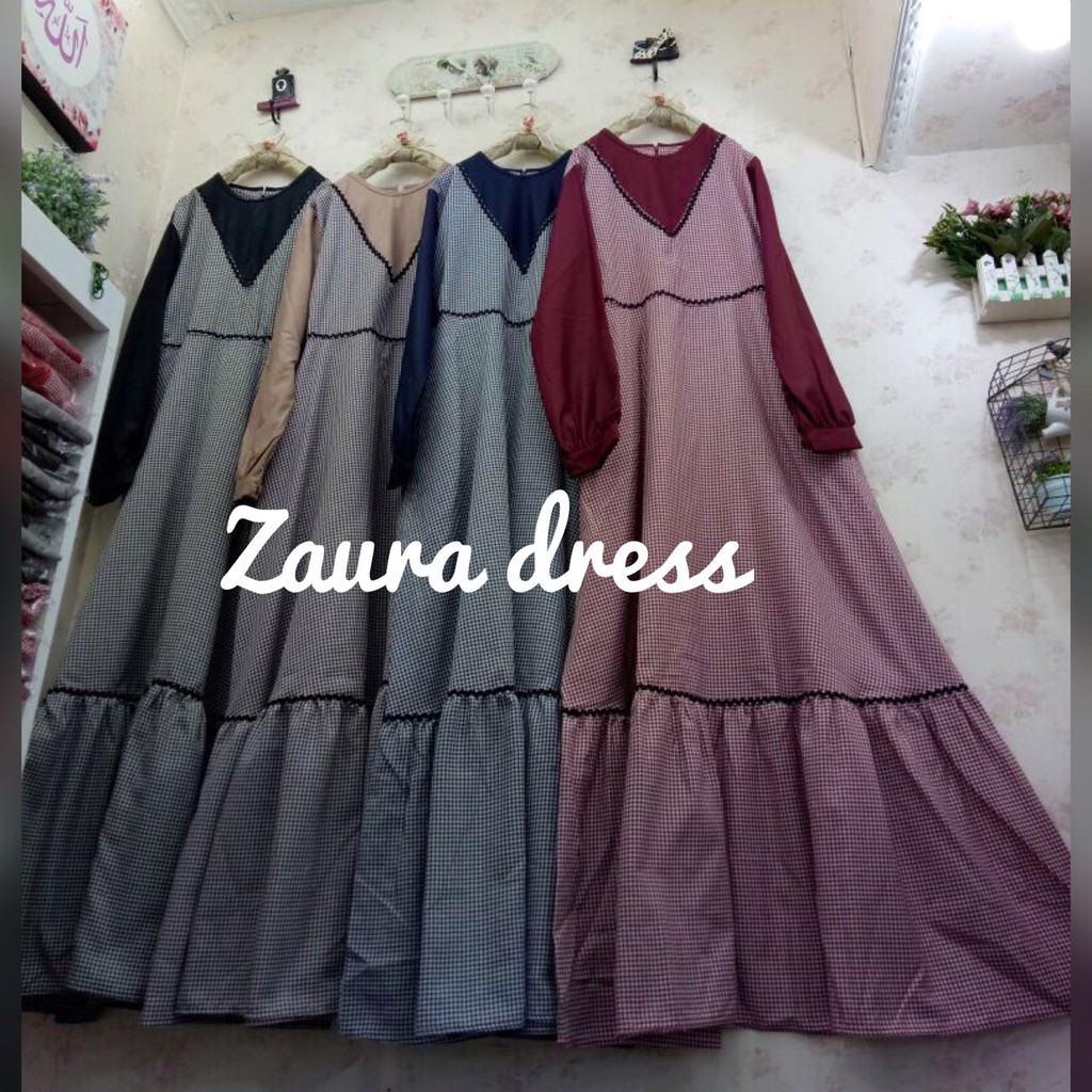 GAMIS SYARI ZAURA DRESS KATUN TOYOBO LD 110 CM PANJANG 145 CM
