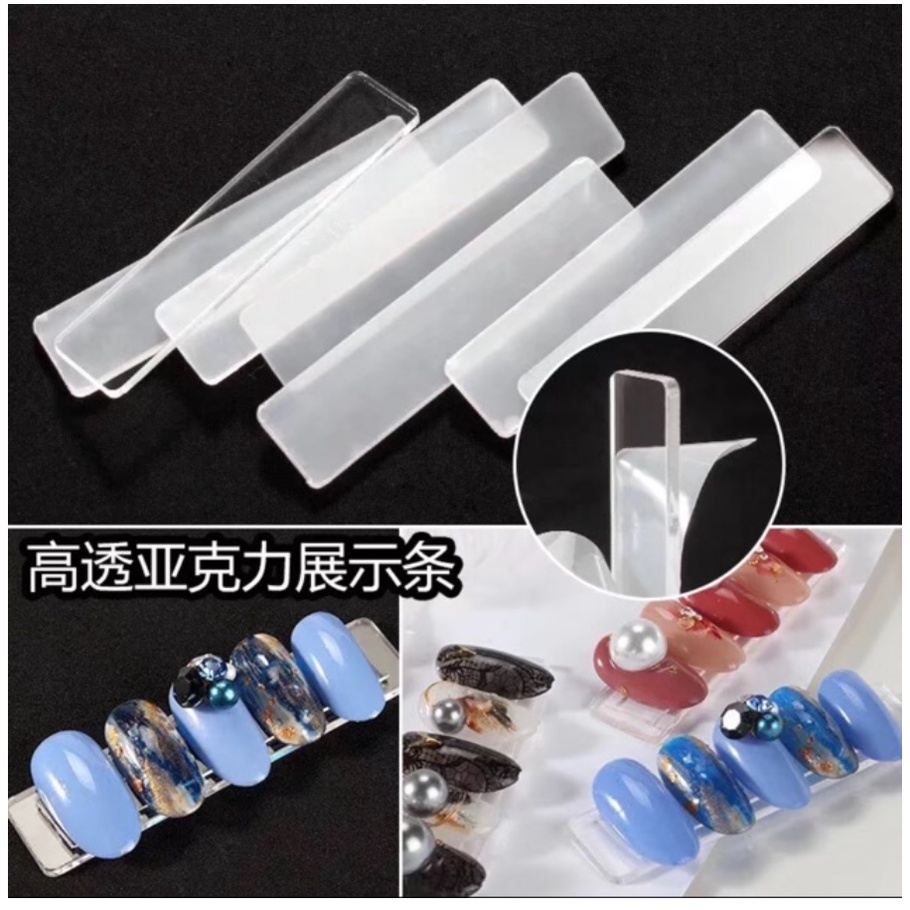 STRIP ACRYLIC DISPLAY NAIL / Akrelik nail papan sengan lem strip acrylic display nail pajangan kuku nailart