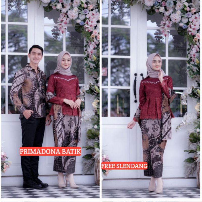 Couple Kebaya Modern Baju Wisuda Tunangan Lamaran Terbaru Baju Batik Brokat Couple