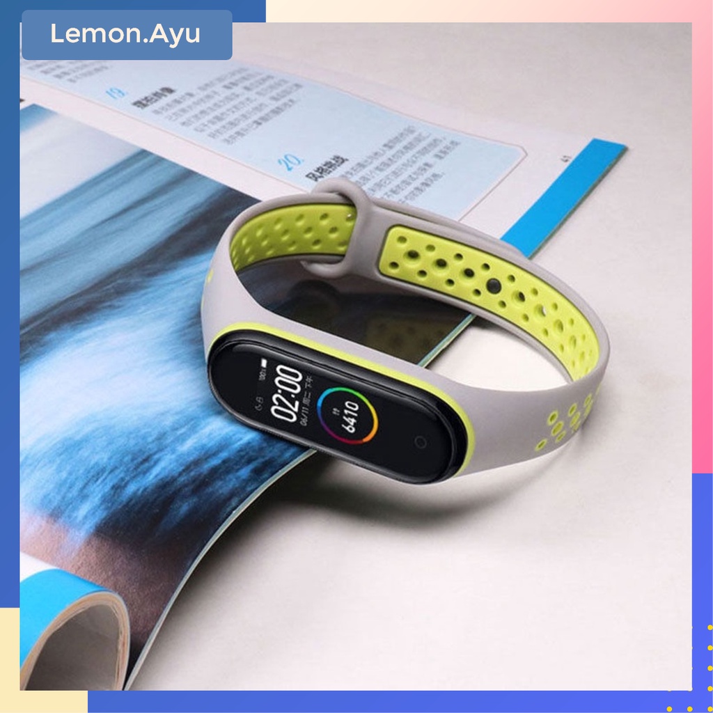 Strap Tali Silicone Mi Band 3 4 5 6 Dua Warna