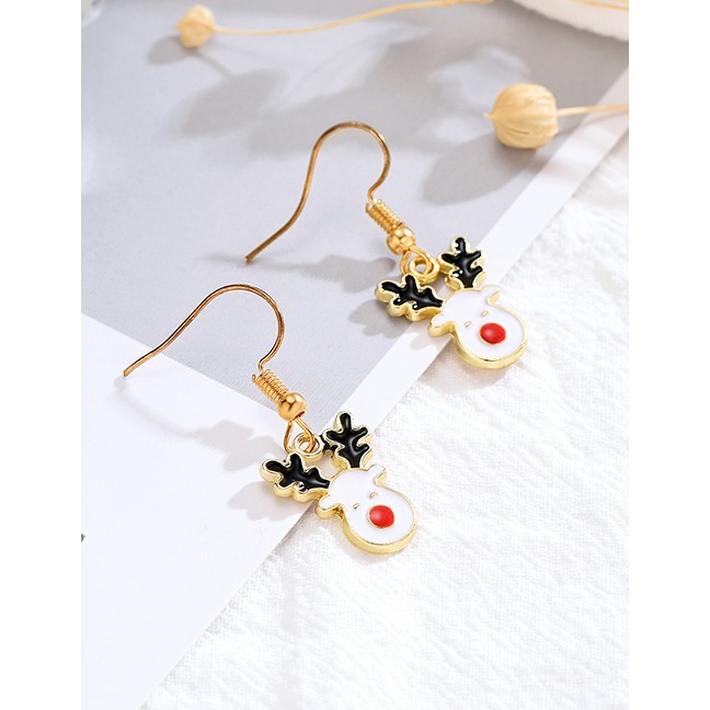 LRC Anting Set Fashion Color Christmas Earrings Set Of 6 D18700