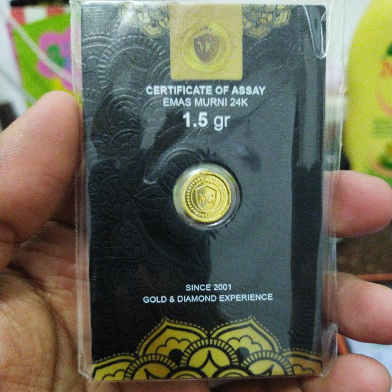 MiniGold Murah 0,5gr , 1gr dan 1,5gr Mini Gold 24karat Original-1,5gr