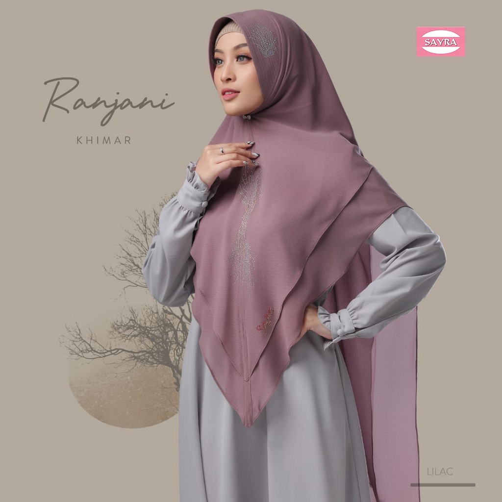 Jilbab Syari Khimar Ranjani Ori Sayra SAYRA1-DUSTY UNGU