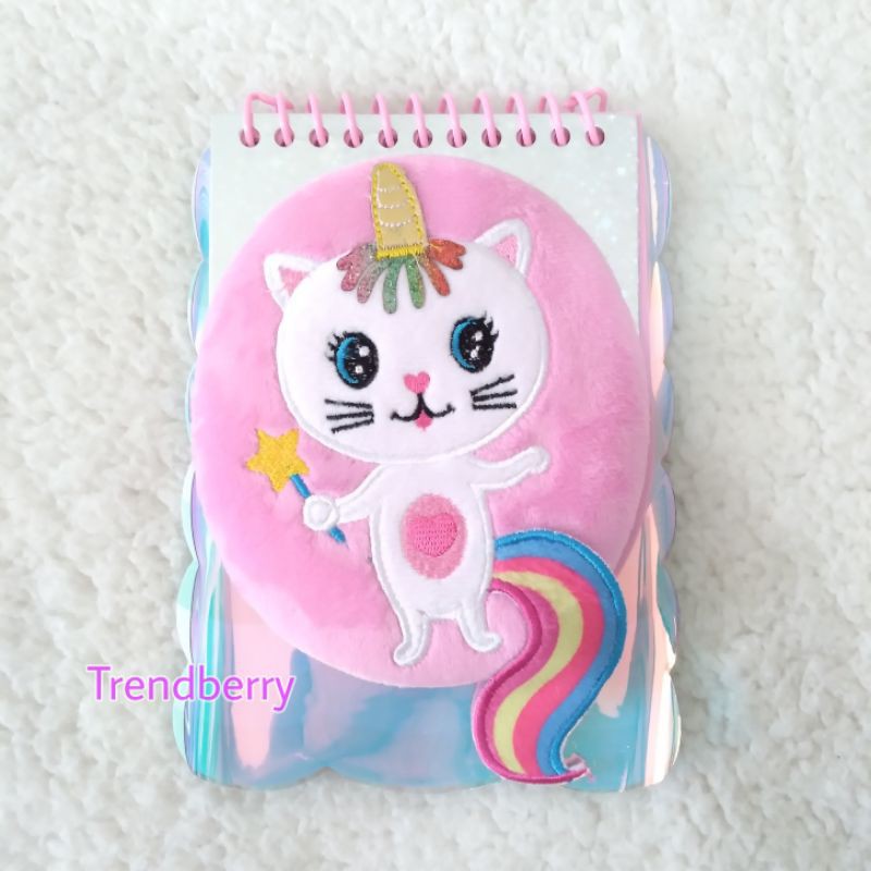 Notebook mini buku tulis cover lucu diary anak perempuan karakter Mermaid Hiu Kucing kado Ultah