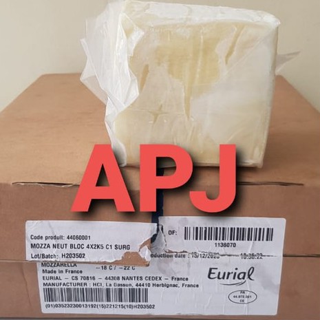 

Keju Mozarella Mozarela Mozzarella Eurial 1kg