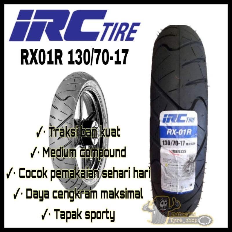 Ban luar IRC RX-01R 130/70-17 Tubeles