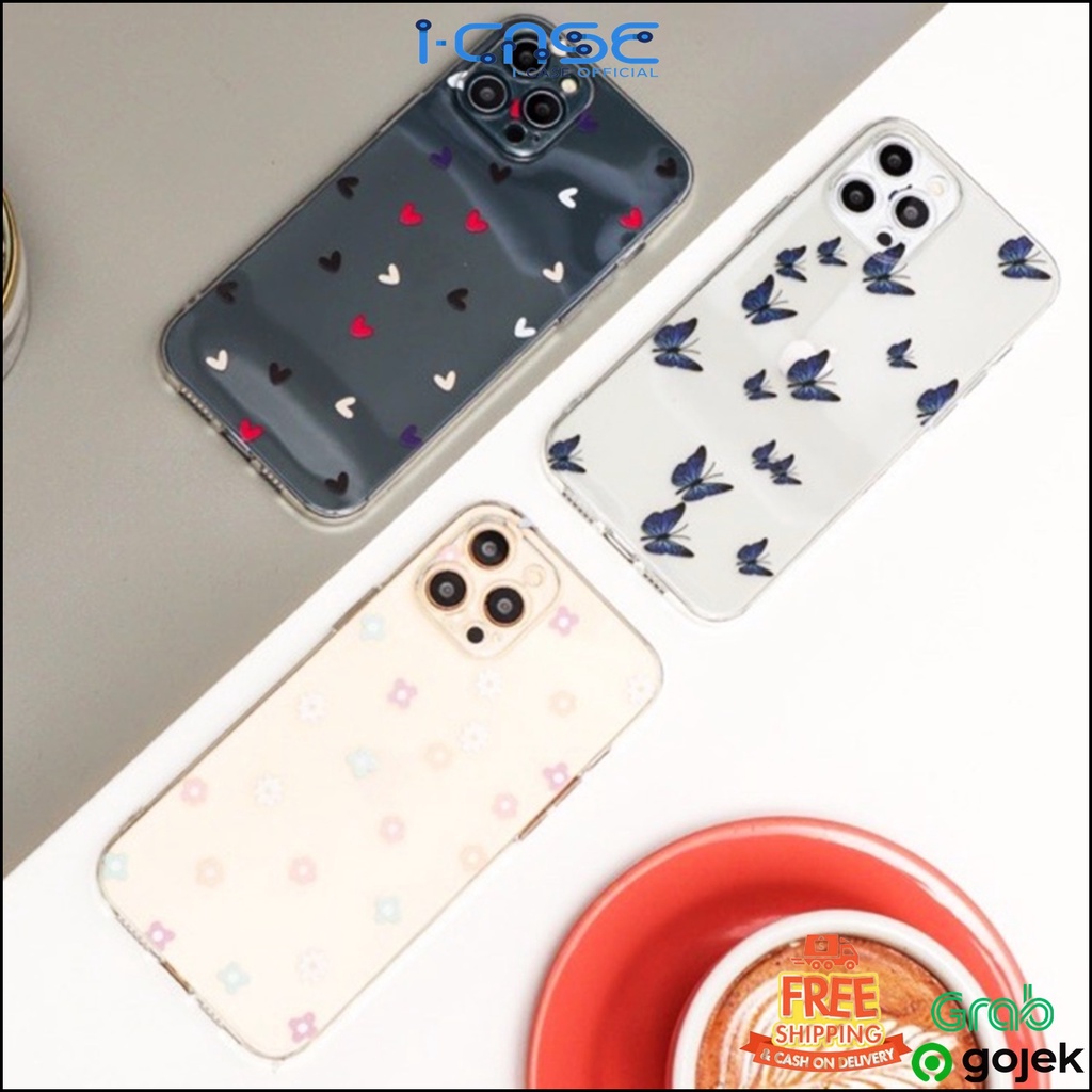 Butterfly Love Flower Air Pillow Soft Case for iPhone 6 7 8 X XS 11 12 PRO MAX MINI Icase