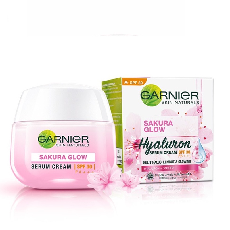 Garnier Sakura Glow Series Day Cream Night Cream Serum Foam Essence