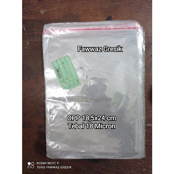 Plastik OPP 18,5x24 Plastik Bening Plastik Perekat Plastik Kaca Plastik Undangan Hem Jaket Souvenir