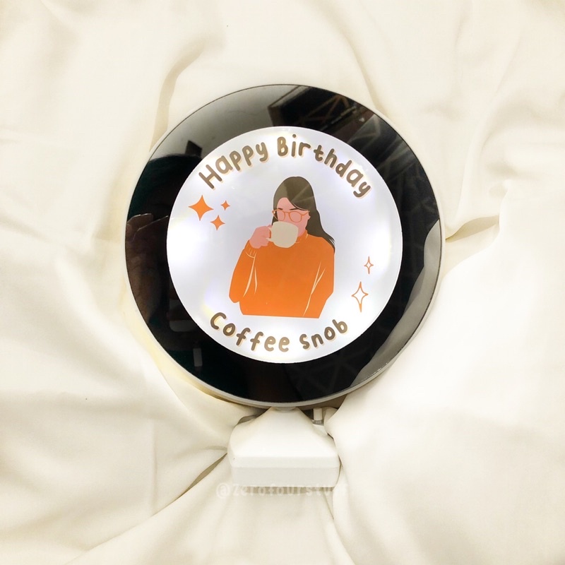 [1 HARI JADI] Mood Lamp & Mirror Custom / Cermin Ajaib / Kado Ulang Tahun Wisuda /