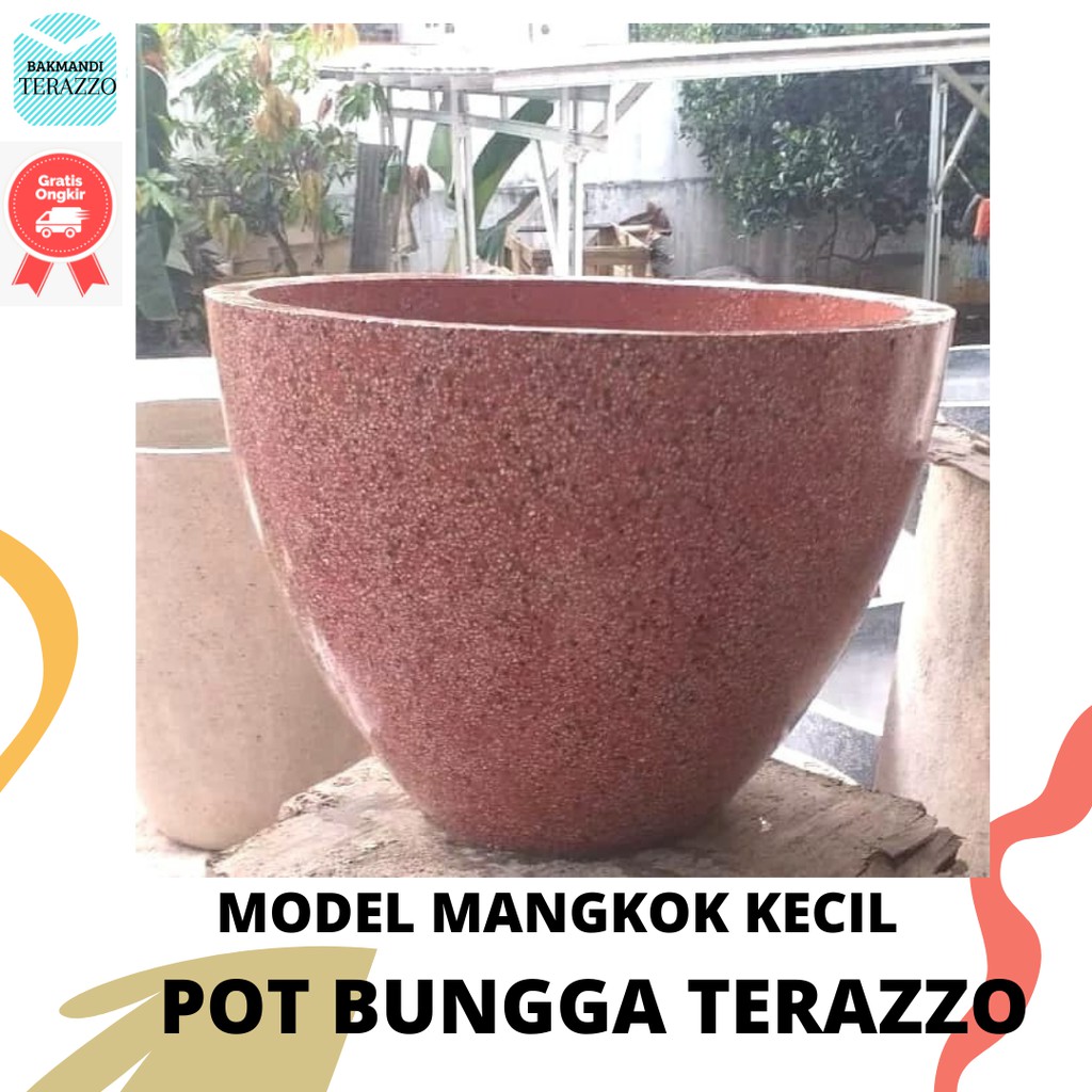 BAKMANDI TERAZZO/POT TERASO MANGKOK KECIL| POT TERASO MURAH| POT TERASO| POT TERASO KECIL