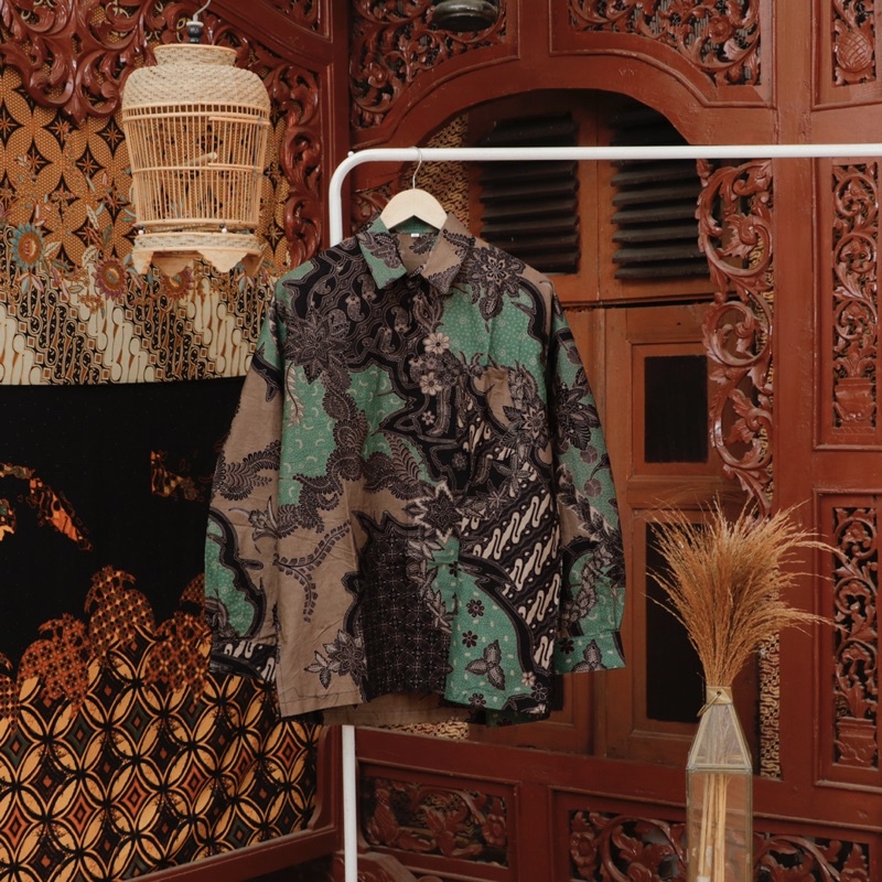 BATIK KEMEJA PRIA DEWASA LENGAN PANJANG M L XL XXL TERLARIS
