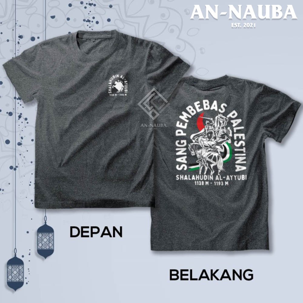 Kaos Dakwah Islami Sahabat Nabi / Salahuddin Pembebas Palestina / Baju Santri Muslim [6508]-2