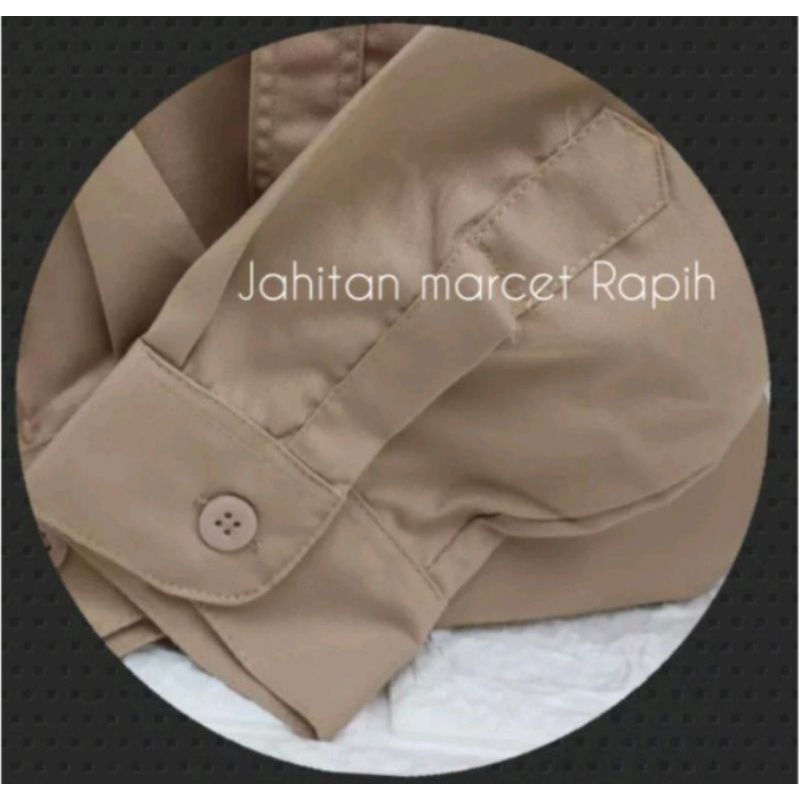 kemeja rapilo / baju pramuka rapilo / rapilo / kemeja panjang rapilo / baju pramuka coklat susu