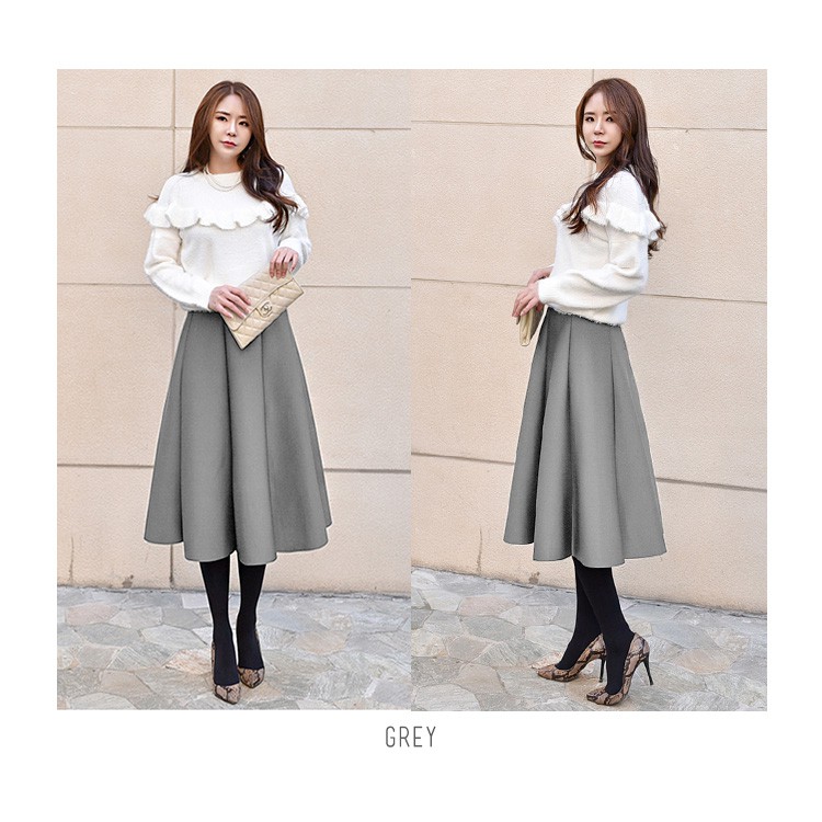 KARAKOREA 7-70 Hera Space Cotton Skirt Rok Wanita Panjang Rok pesta Rok kerja