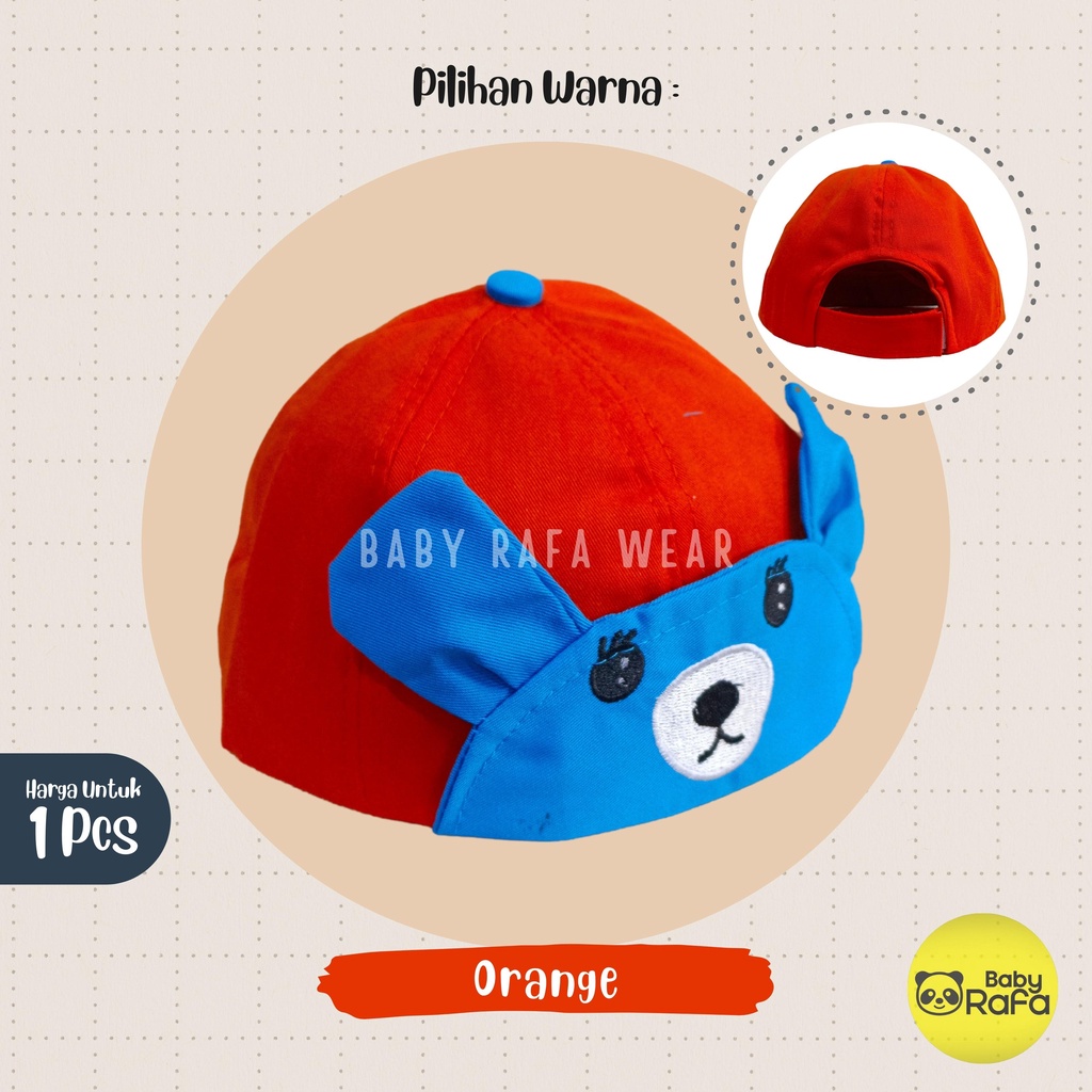 Topi Baseball Bayi Anak Hat Baby 1 sd 4 Tahun Kualitas Impor Model BEAR Dua Warna