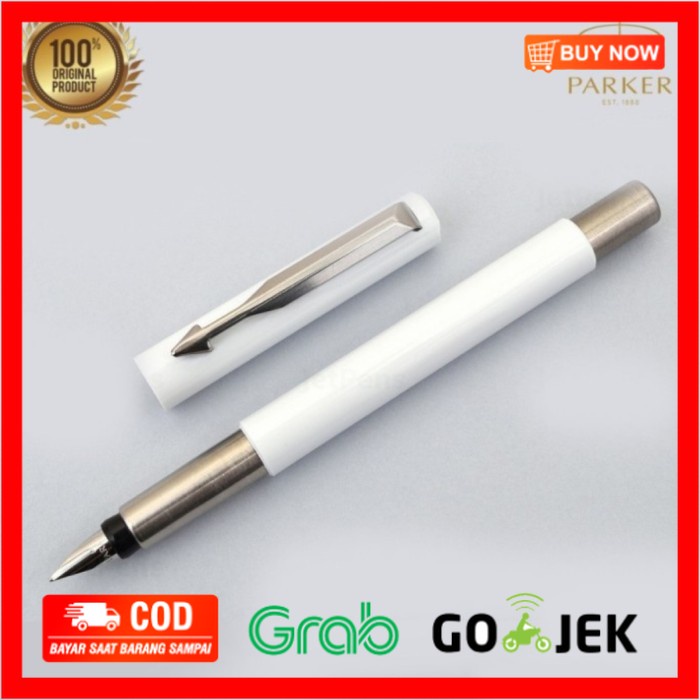 

(BISA COD) Parker Vector Fountain Pen White - Fine Nib - Putih