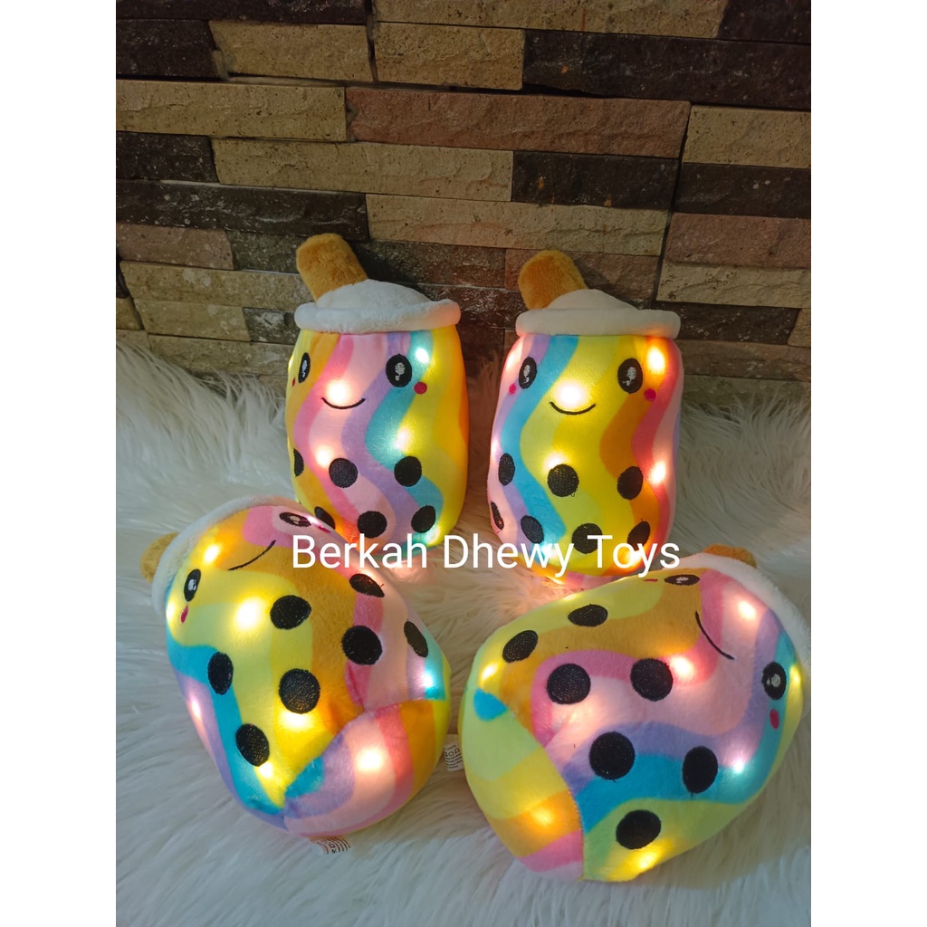 Boneka Boba Rainbow LED 23cm Gemoy Boba Rainbow Pelangi Terbaru // Boneka Boba Viral