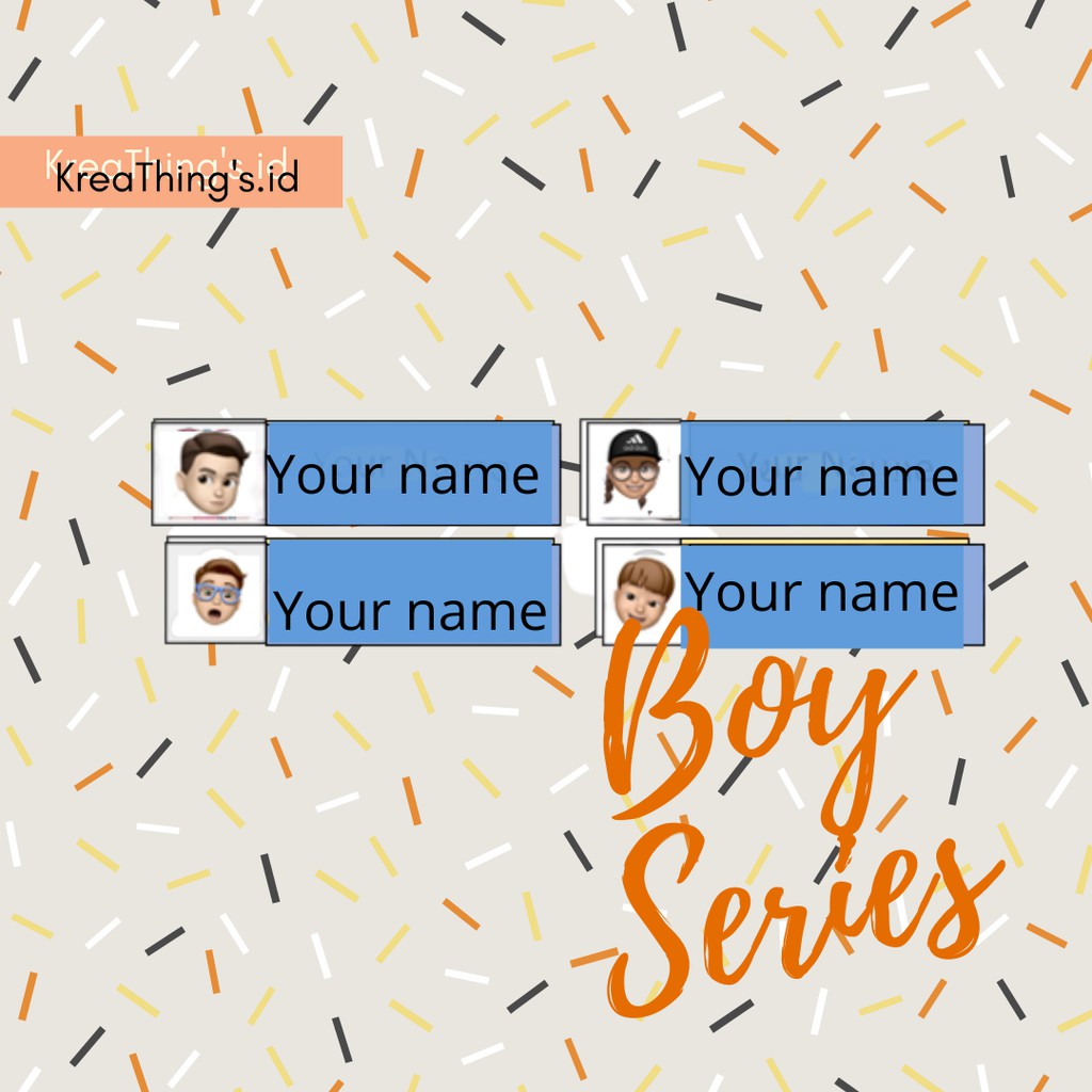 

LABEL NAMA / STIKER NAMA 60 PCS Boys Series