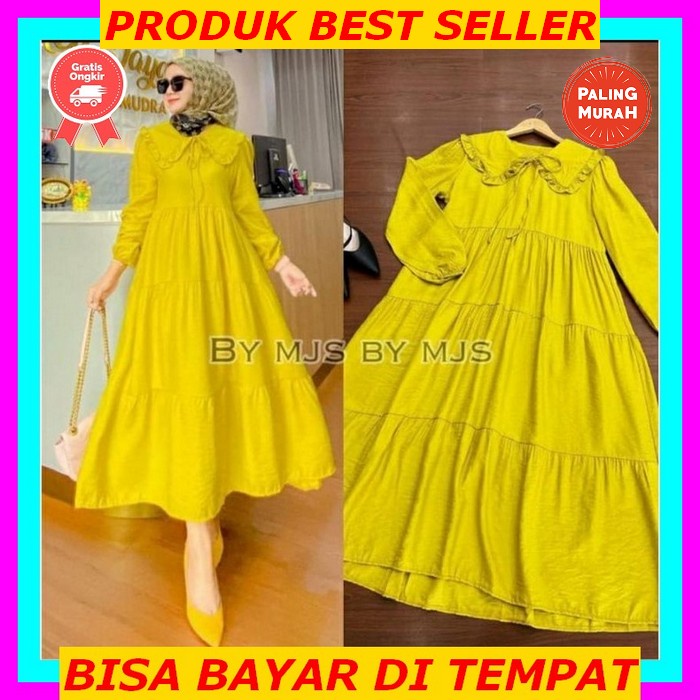 Bianca Dress Remaja Korean Style/Gamis Busui Kekinian Murah Busana Muslim Baju Dress Gamis Syari Wan