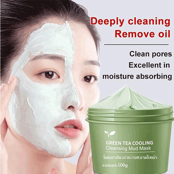 [HARGA PROMO] MUD MASK CLAY MASK GREEN TEA SOLUSI WAJAH CERAH BERSIH DAN GLOWING MASKER PEMBERSIH KOMEDO MENGECILKAN PORI PORI MENGURANGI PRODUKSI MINYAK BERLEBIH PENYEBAB JERAWAT XUEROUYA