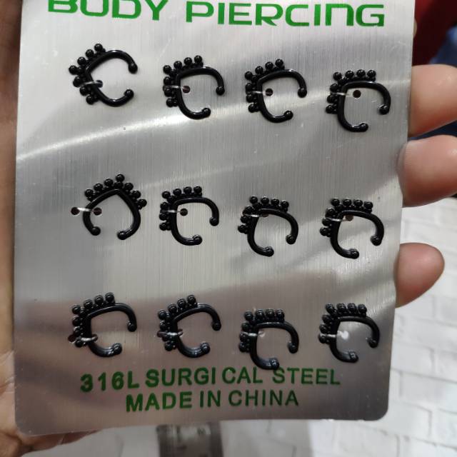 Anting piercing isi 12pcs untuk hidung skp 380