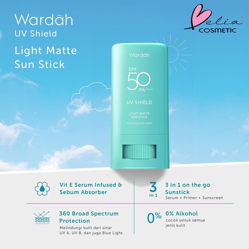 ❤ BELIA ❤ WARDAH UV Shield Aqua Fresh Essence | Active Protection Serum | SPF 50 PA++++ Sunscreen Sun Screen