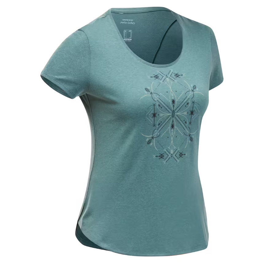 QUECHUA NH500 Kaos Olahraga Wanita T-Shirt Hiking Lembut