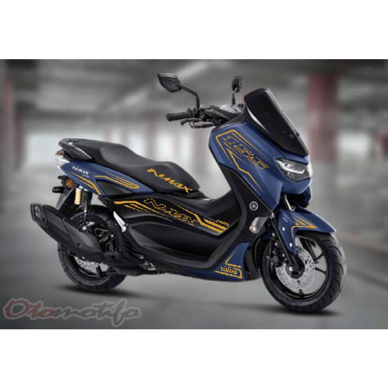 stiker nmax biru costum cutting stiker