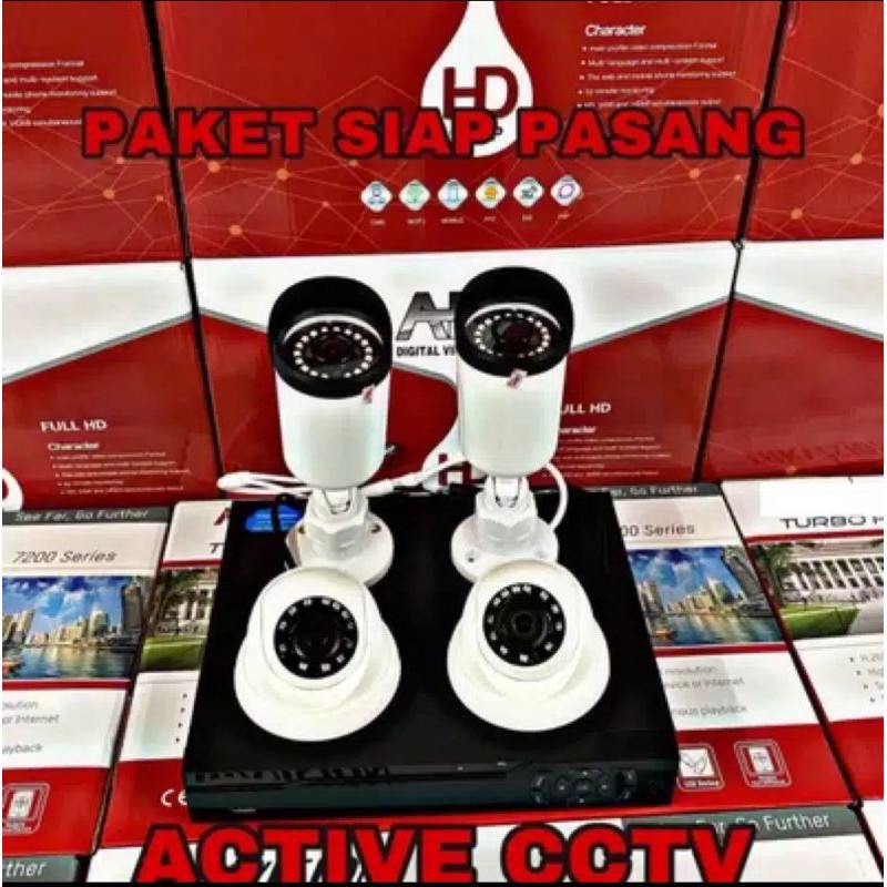 PAKET CCTV ONLINE 1080P 4 KAMERA CCTV DVR 4