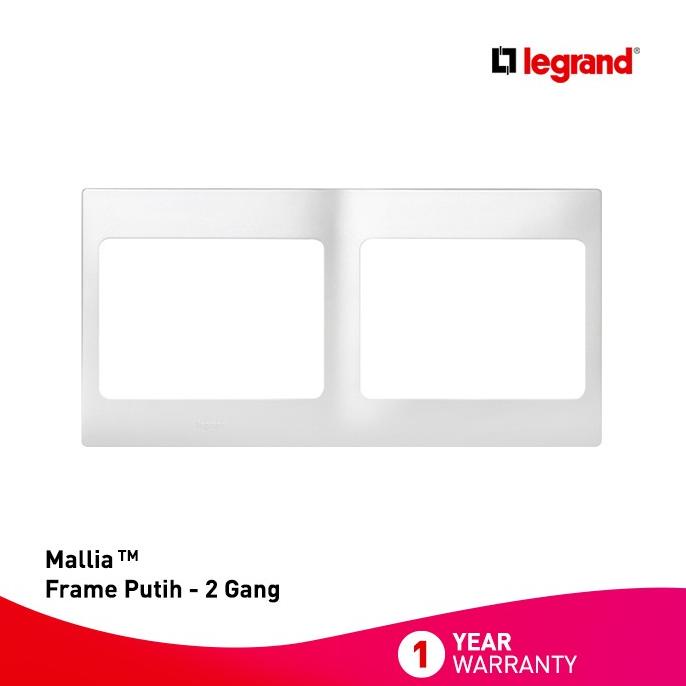 Legrand Mallia - Frame 2 Gang - Putih