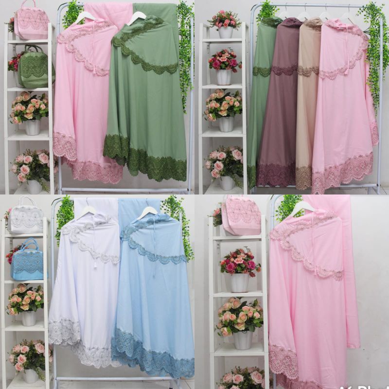 MUKENA RENDA AL-QUBA FREE TAS