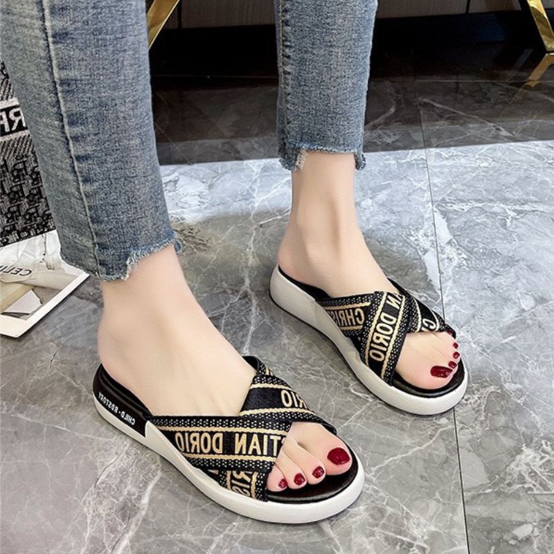 20456 Sandal Flat Wanita Import Sendal Korea Fashion