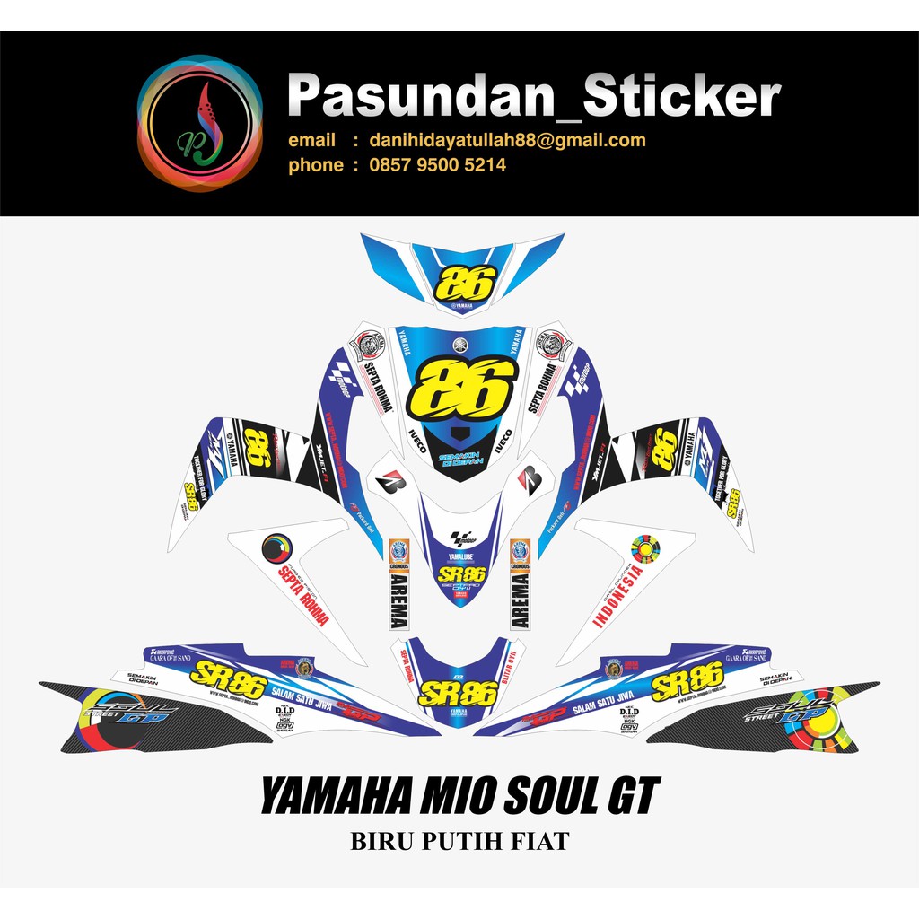 YAMAHA MIO SOUL GT BIRU PUTIH FIAT