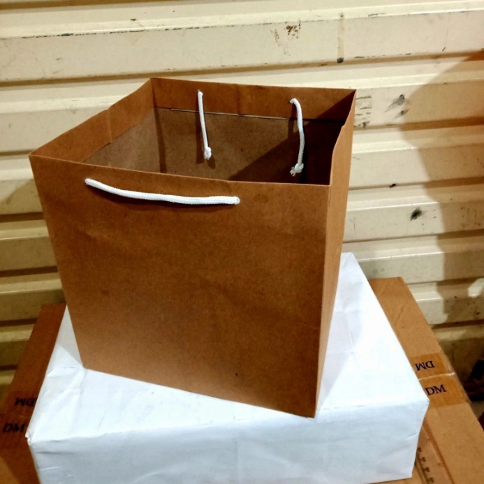 

✨ BISA COD ✨ paper bag uk 20x20 tinggi 22 cm (isi 12 pcs)