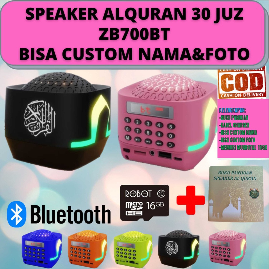 SPEAKER ALQUR'AN SPEAKER MUROTTAL SPEKER QUR'AN 30 JUZ SERI TERBARU ZB700BT