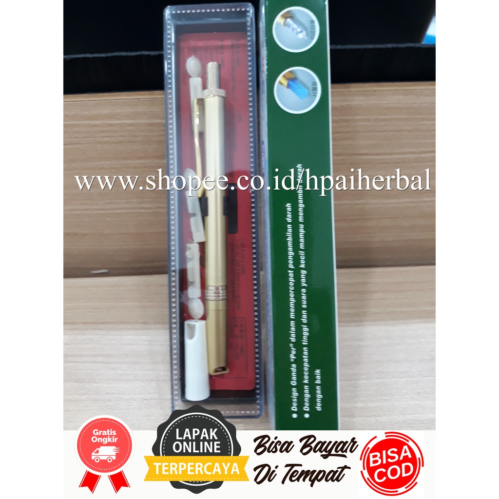 

Pena Lancing Lancet Sammora Gold Original SM 228 Box Hijau