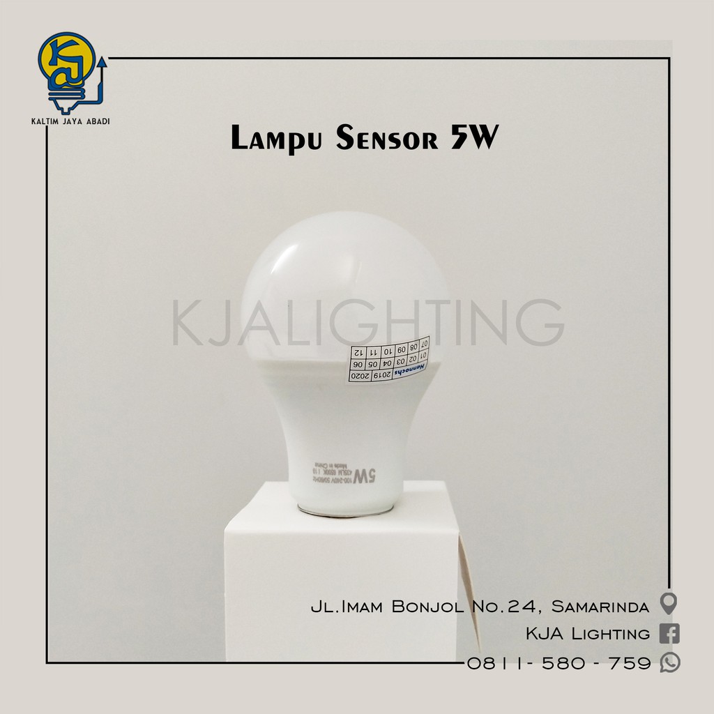 BOHLAM LAMPU HANNOCHS SENSOR GERAK / MOTION SENSOR 5 WATT LED BULB