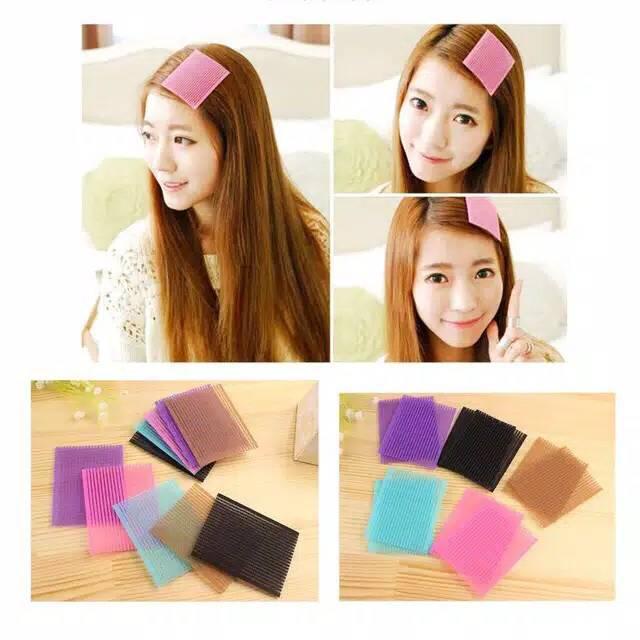 Hair Velcro Perekat poni Import penahan poni bentuk pita dan kupu warna warni