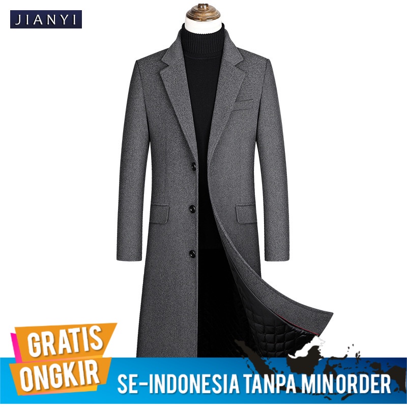 Jas Blazer Fashion Pria Jianyi Wol Korea Slim-Fit Panjang Overpainted Tebal wol Impor