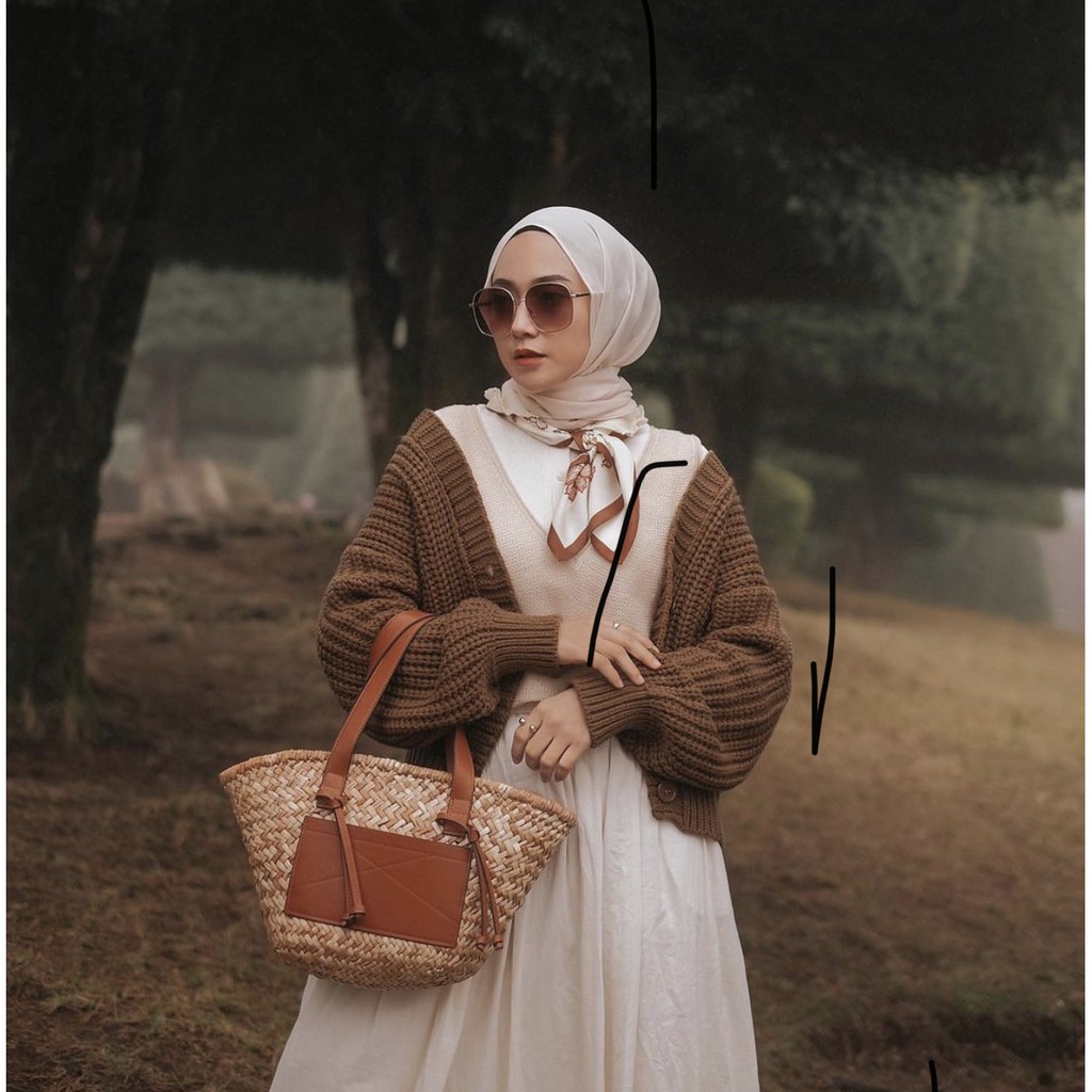 Bandana retro bando square neckscarf slayer aksesoris rambut hairband
