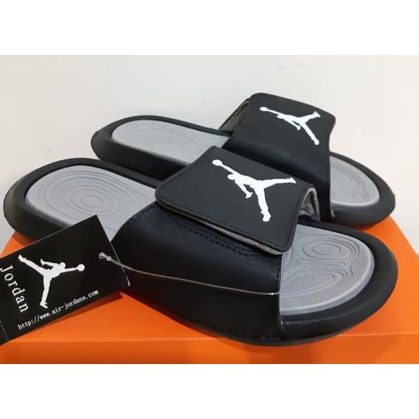 BIG SALE SANDAL PRIA】 SANDAL NIKE AIR JORDAN HYDRO RETRO 6 SLIDE BLACK GREY ON SALE